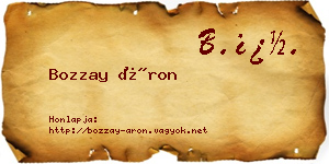 Bozzay Áron névjegykártya