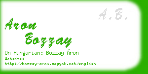 aron bozzay business card